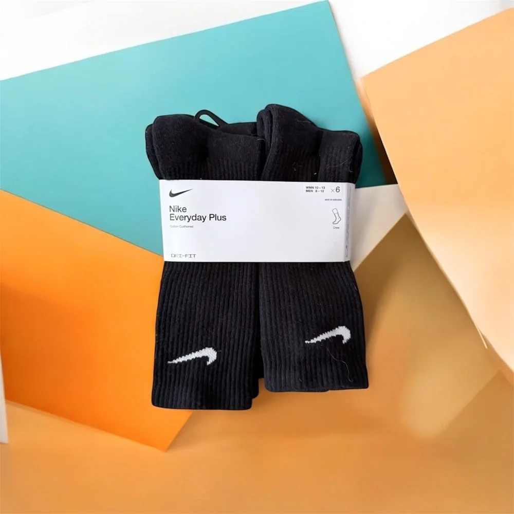 Nike Everyday Plus Black Athletic Socks 6 pairs